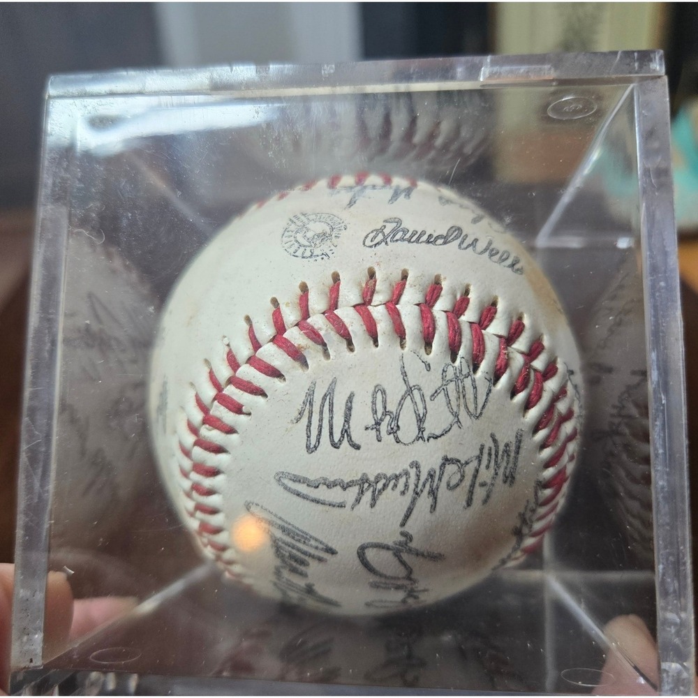 Vintage 1986 Orioles Gameday Giveaway Signed Printed Baseball Erickson Wells etc